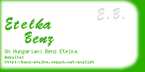 etelka benz business card